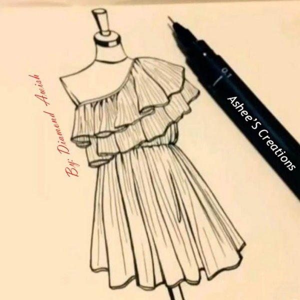 Фасоны платьев для рисования