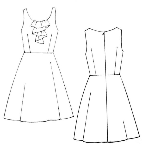 Фасоны платьев для срисовки