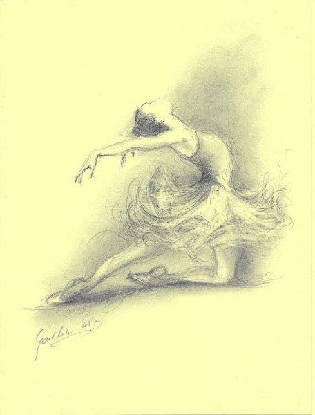 Позы танцовщица для рисования