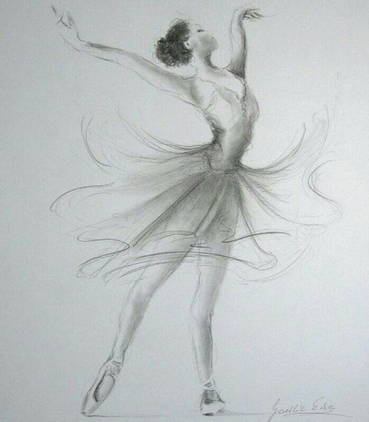 Рисунок балерины для срисовки