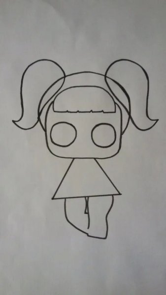 Пошаговое рисование куклы