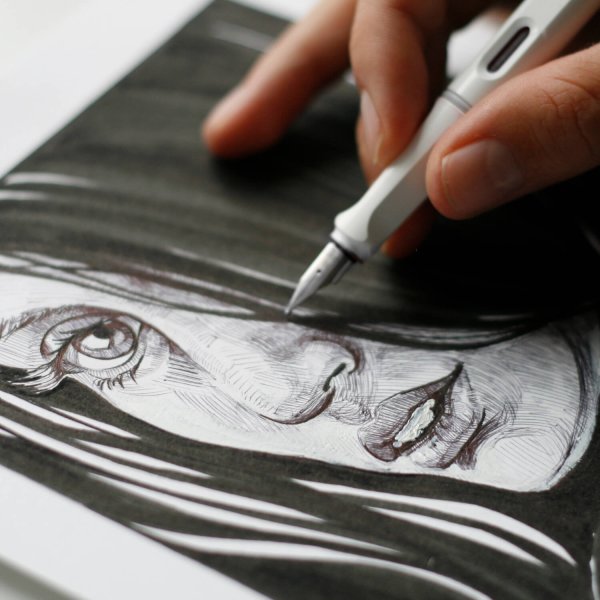 Рисование стирательной резинкой