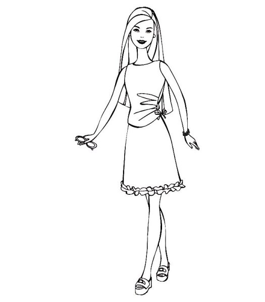 Барби карандашом в полный рост