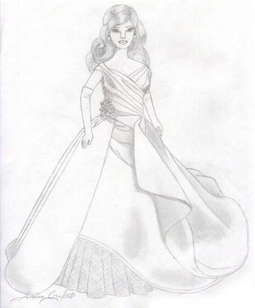 Простые карандаши Барби