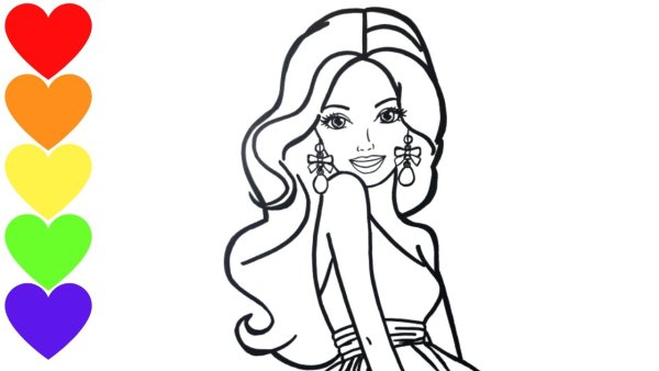 Раскраска. Барби