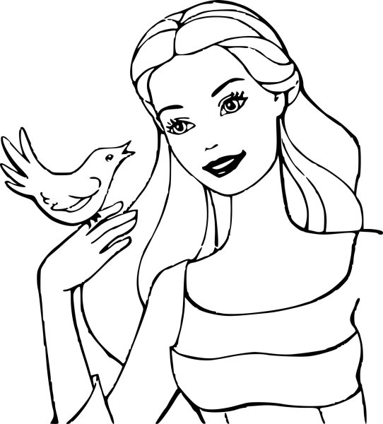 Барби рисунок карандашом