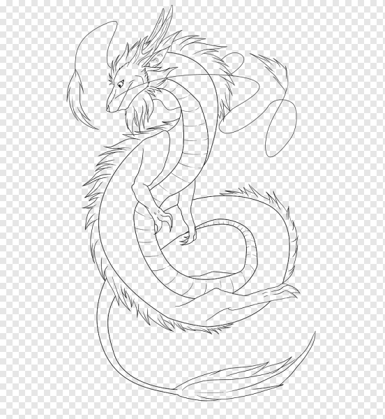 Дракон Хаку скетч