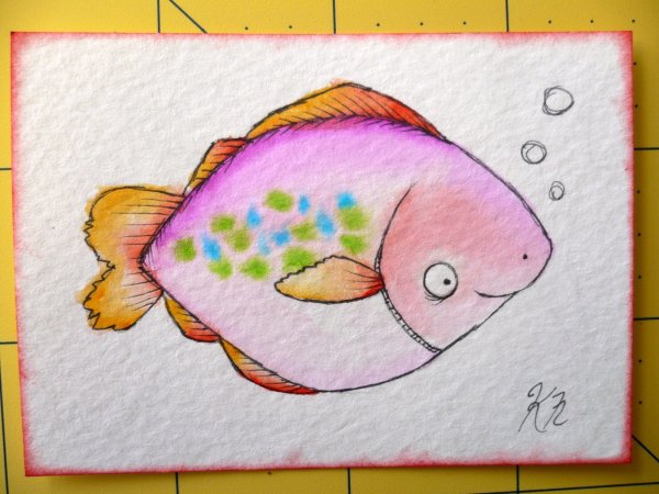 Рисование акварельными карандашами для детей