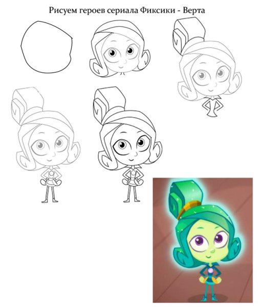 Как нарисовать фиксика Нолика