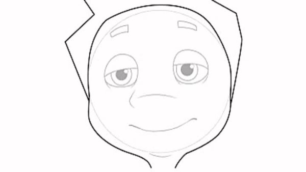 Нолик из Фиксиков контур