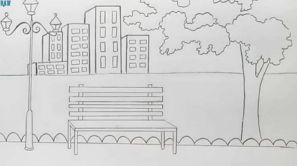 Рисунок детской площадки