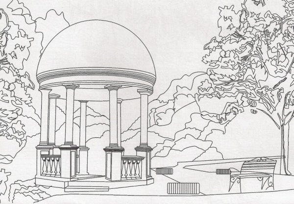 Рисование парков и скверов