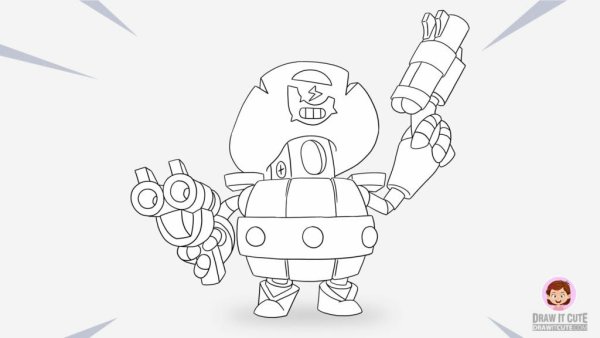 Гром из БРАВЛ старса рисунок