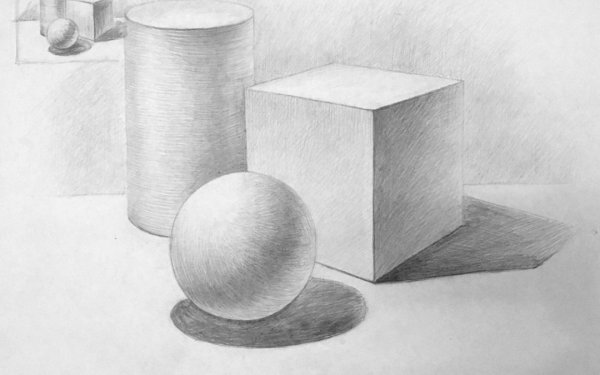 Светотень шар, конус, цилиндр, куб