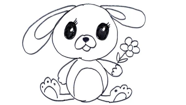 Кролик для срисовки