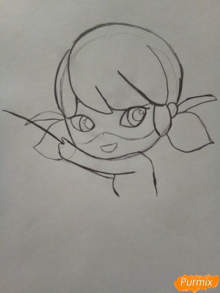 Леди баг рисунок карандашом