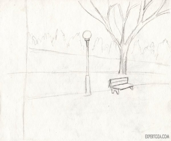 Рисование карандашом пейзаж для начинающих