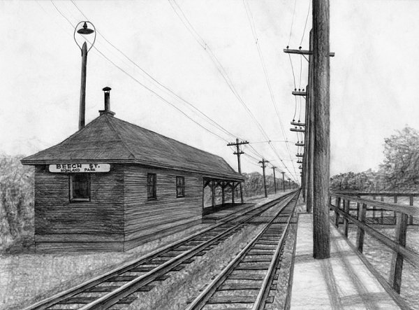 Железная дорога карандашом