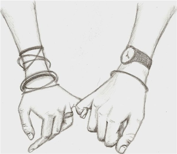 Подружки рисунок карандашом