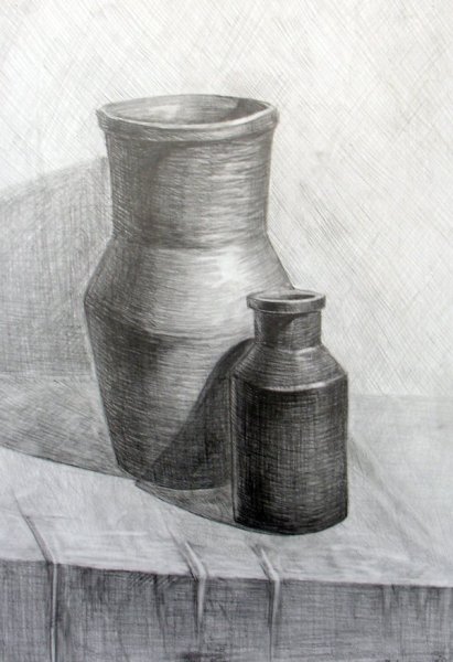 Натюрморт графическими материалами