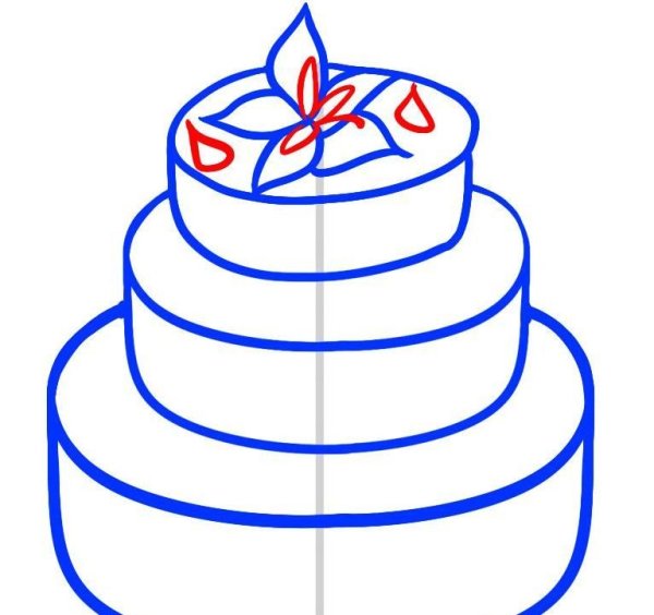 Торт карандашом