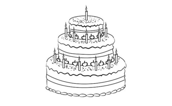 Нарисовать торт поэтапно
