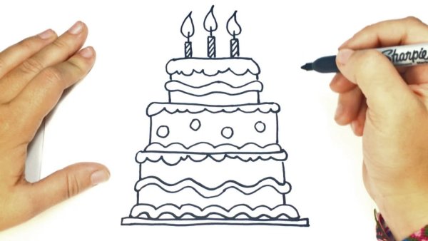 Торт трафарет для рисования