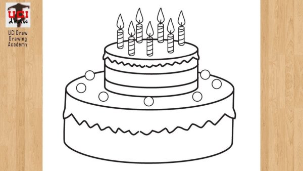 Рисунок на др тортик легкий