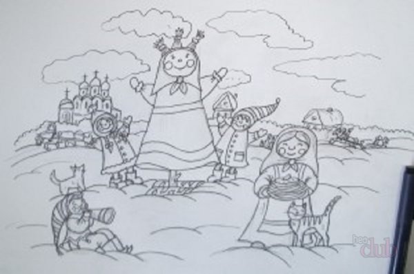 Самовар раскраска