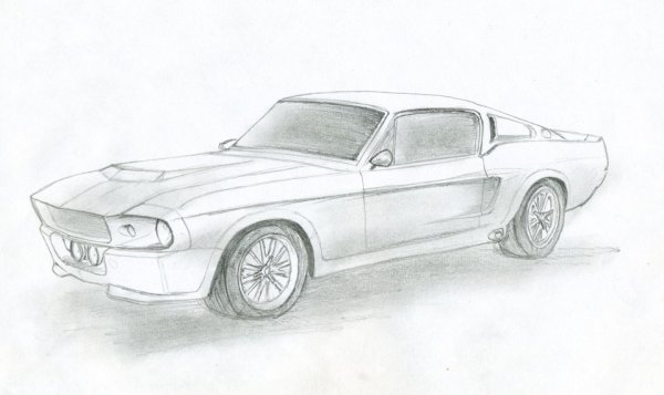Мустанг 1967 risunki