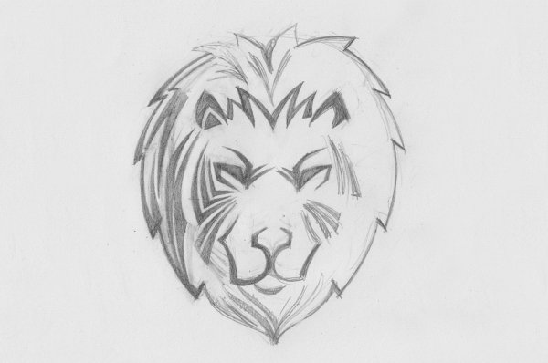 Лев для рисования