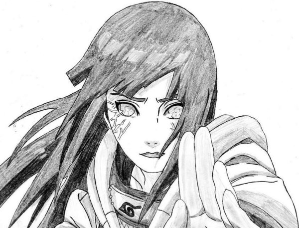 Хината Хьюго карандашом
