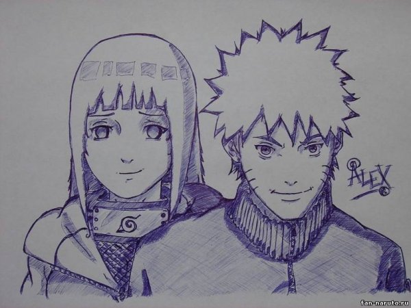 Рисунки ручкой аниме Наруто
