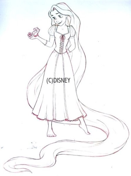 Принцессы для срисовки легкие