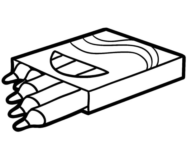 Коробка с карандашами раскраска