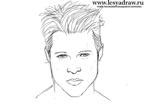Рисунки для срисовки лица мужчин