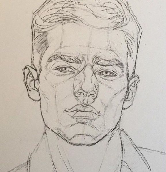 Набросок мужского лица