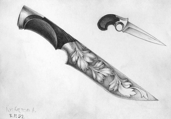 Нож рисунок