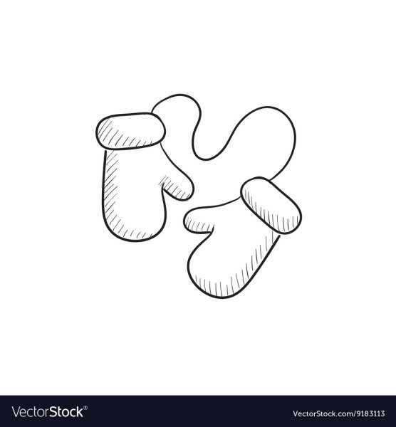 Зимние рукавицы раскраска