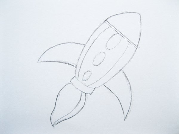 Ракета рисунок для детей
