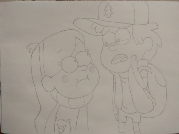 Гравити Фолз карандашом