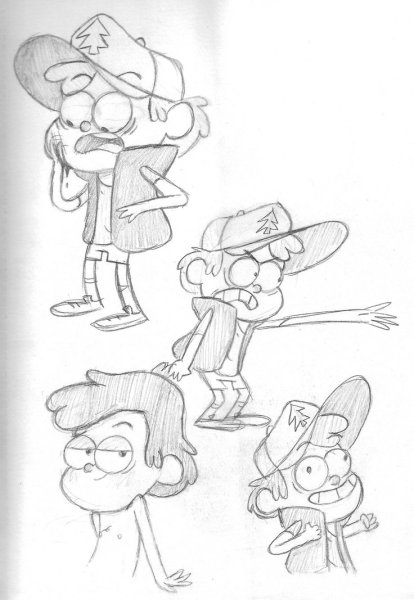 Гравити Фолз для срисовки карандашом