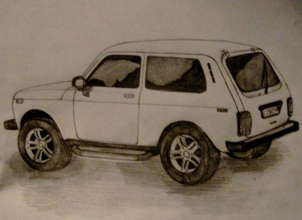 Нива Шевроле 4х4 рисунок