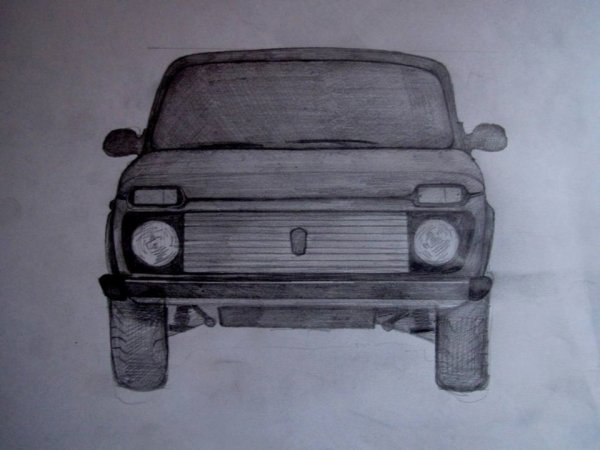 Нива карандашом