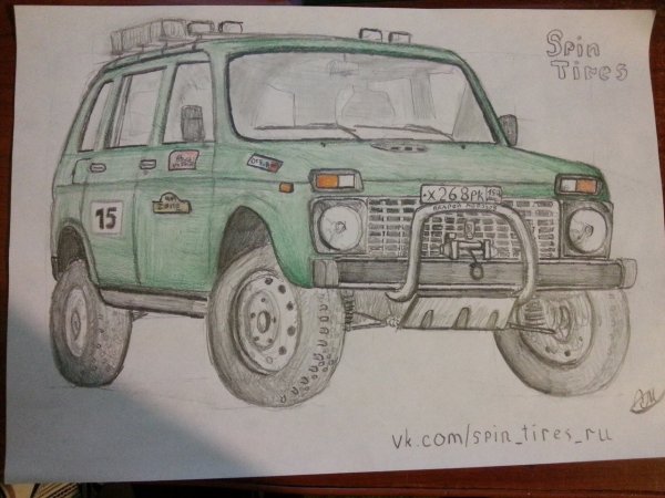 Нива 2121 нарисоватьлщегко