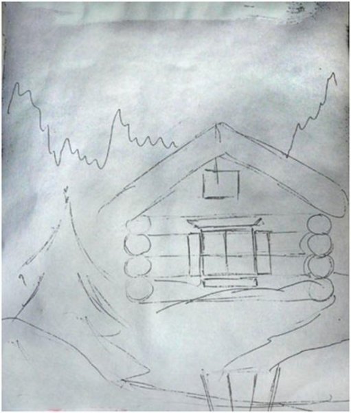 Зимний пейзаж рисунок легкий