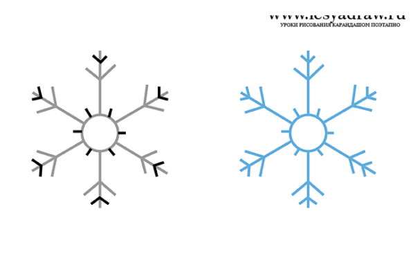 Снежинки для срисовки