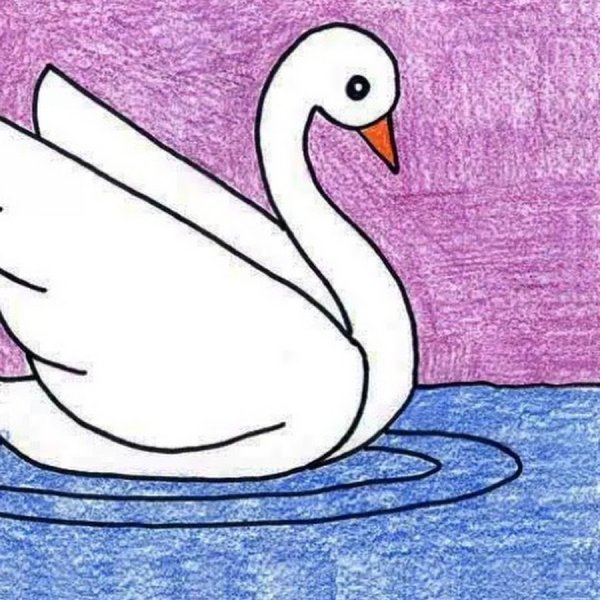 Картинки лебедей карандашом