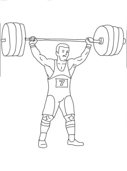 Спортсмен карандашом