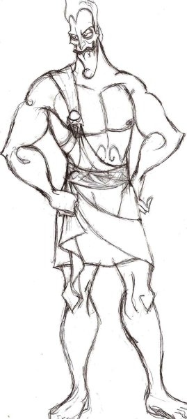 Зевс Бог древней Греции рисунок